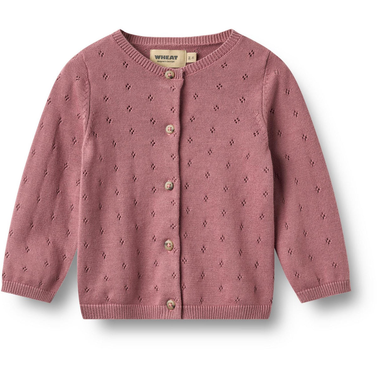 Wheat Warm Lilac Knit Cardigan Maia