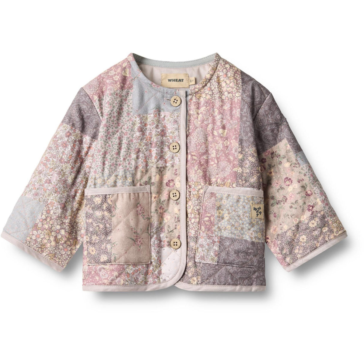 Wheat Patchwork Flowers Quilt Jacket Ima