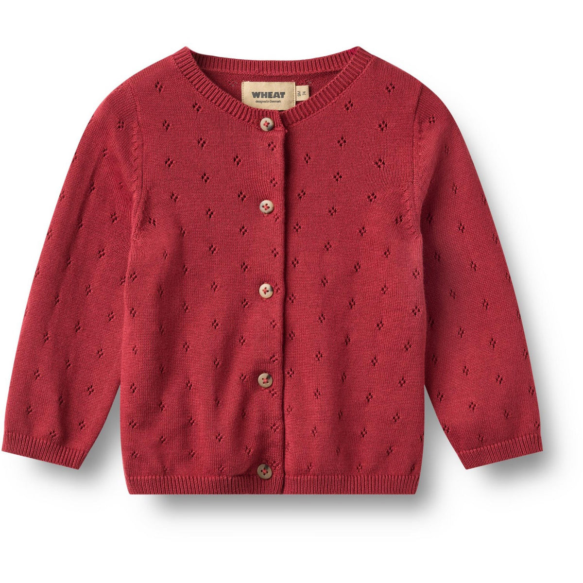 Wheat Red Cherry Knit Cardigan Maia