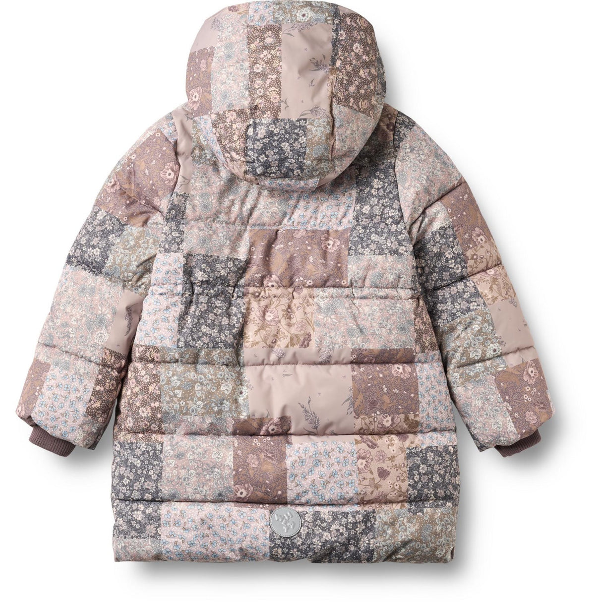 Wheat Patchwork Flowers Puffer Coat Yrsa
