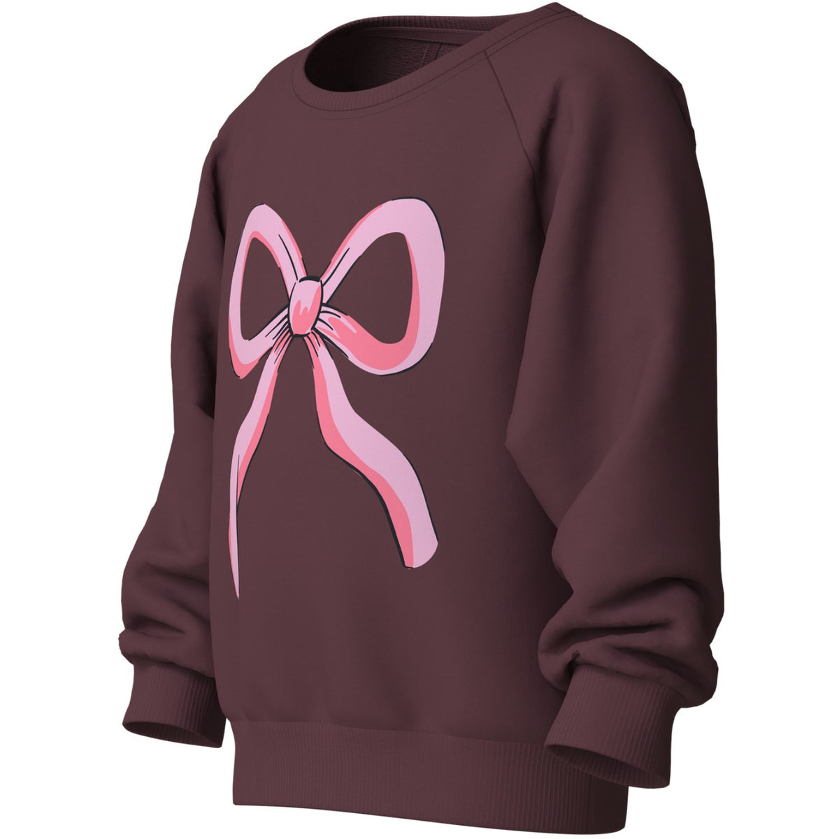 Name It Catawba Grape Bow Nmfvenus Ls Nreg Sweat Bru