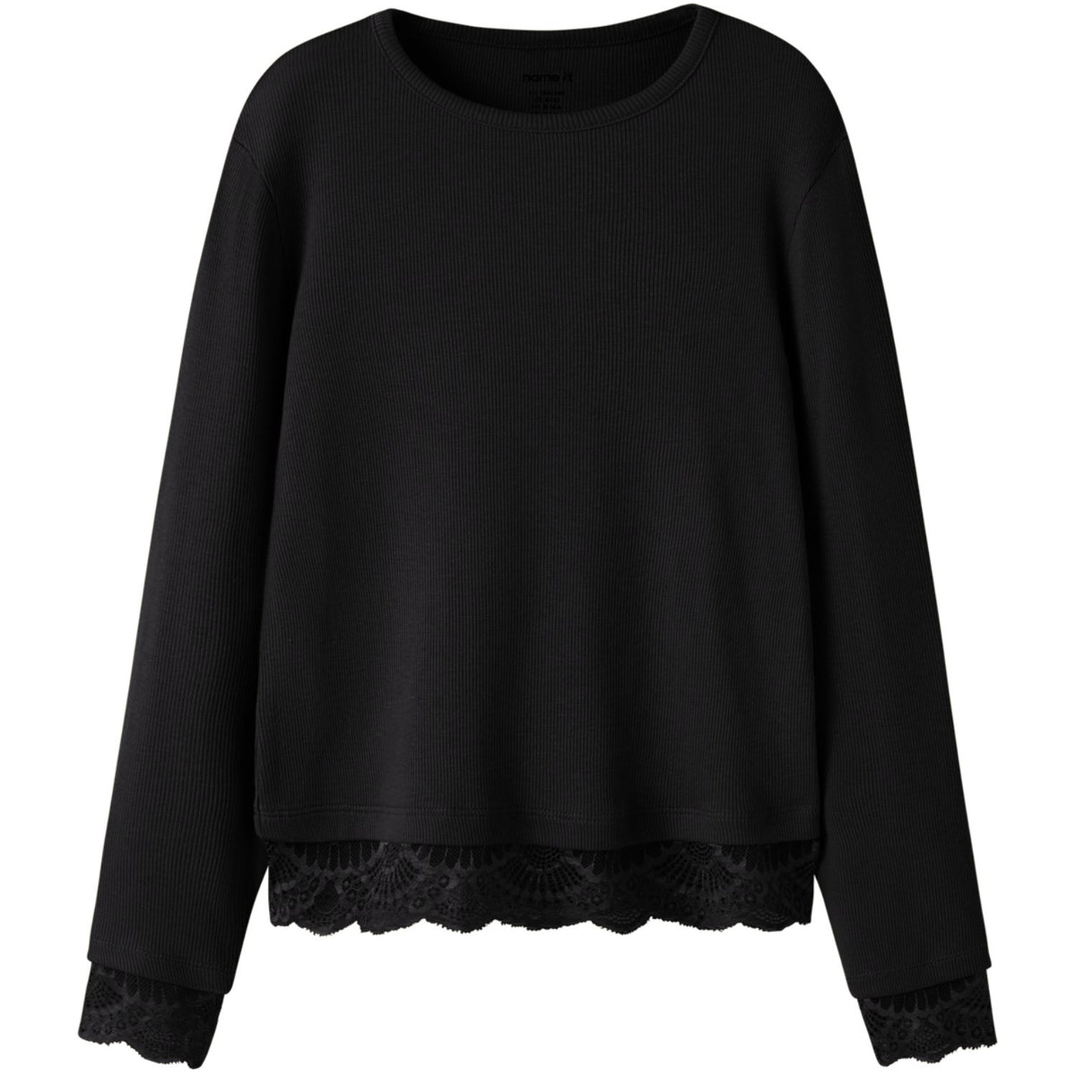 Name It Black Nkfrosima Ls Slim Top