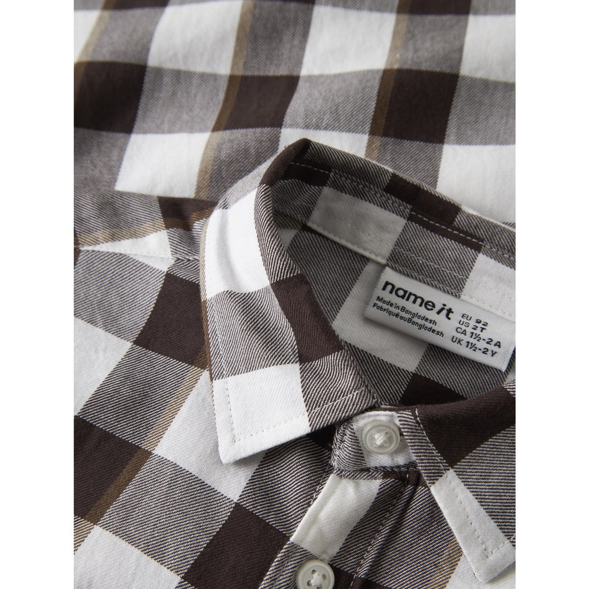 Name It Bright White Nmmralum Ls Nreg Check Shirt