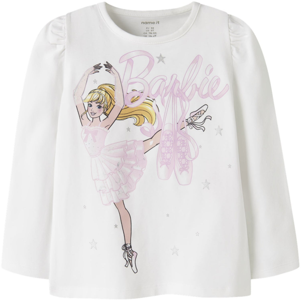 Name It Bright White Nmfordi Barbie Ls Top Box Mat