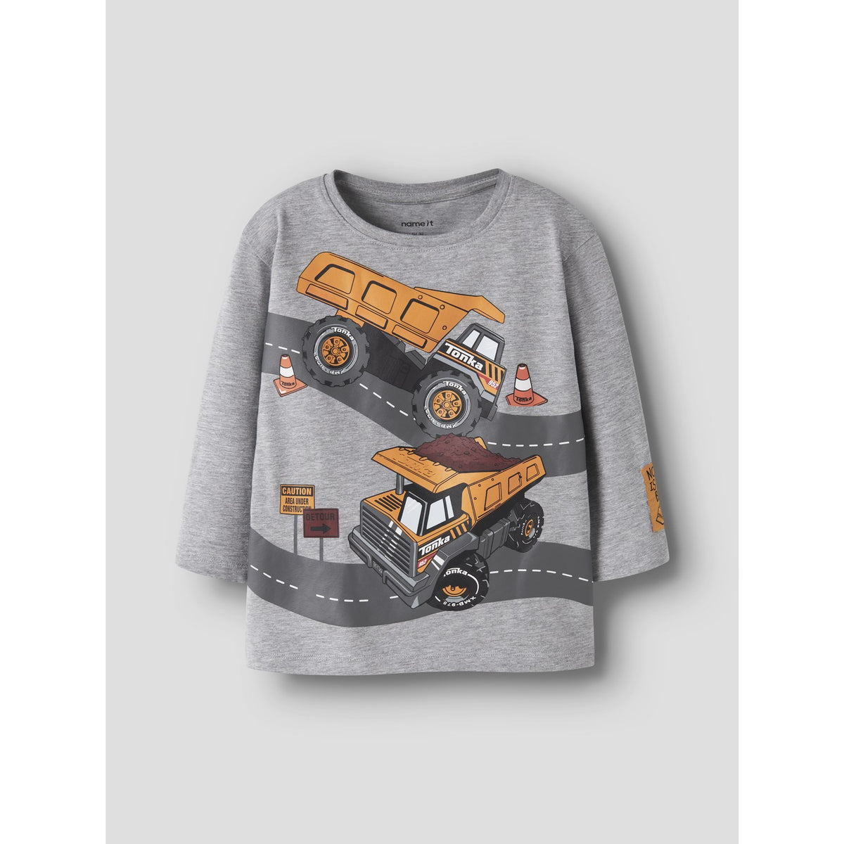 Name It Grey Melange Nmmnial Tonka Ls Nreg Top Cplg