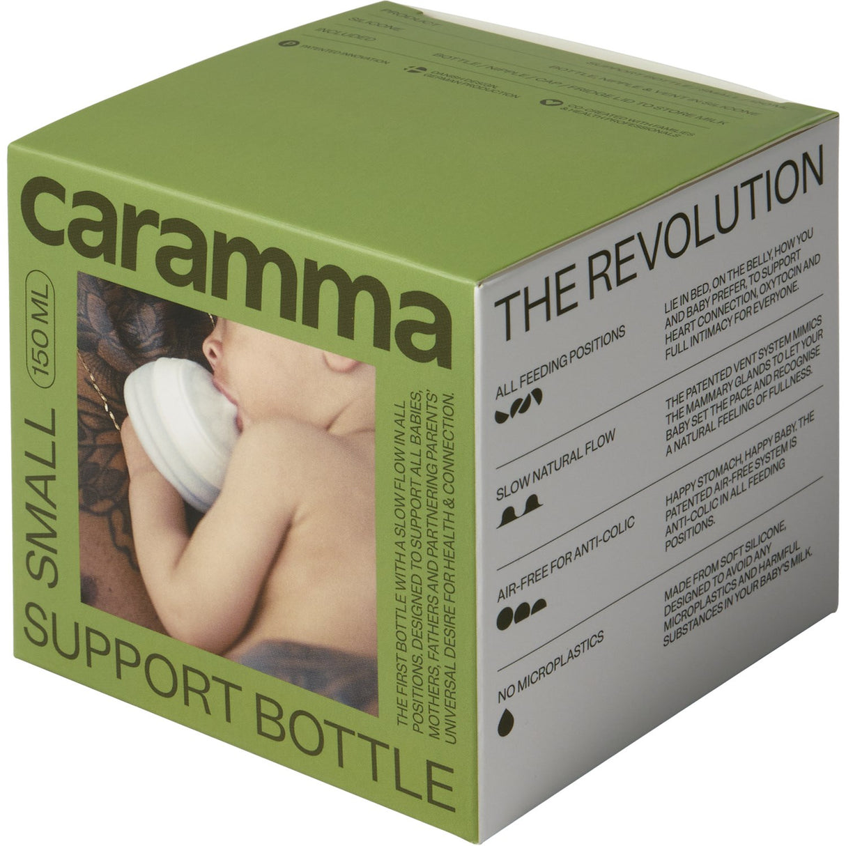 Caramma Nautral Pure Silicone Support Bottle Small
