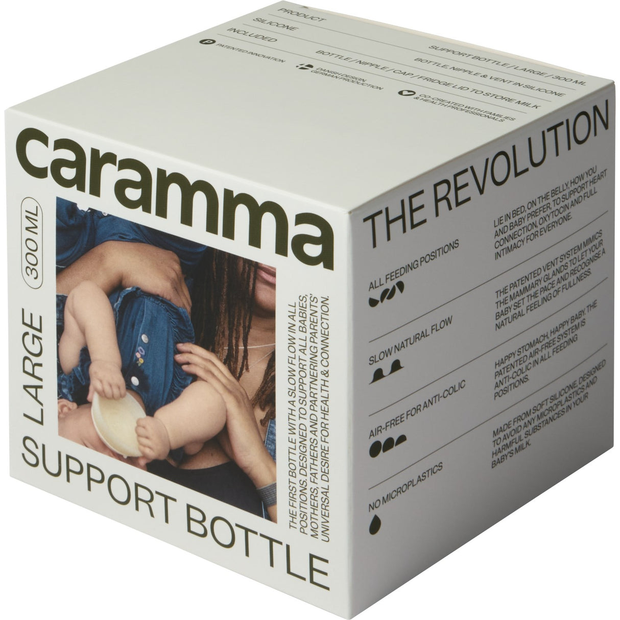 Caramma Nautral Pure Silicone Support Bottle Large