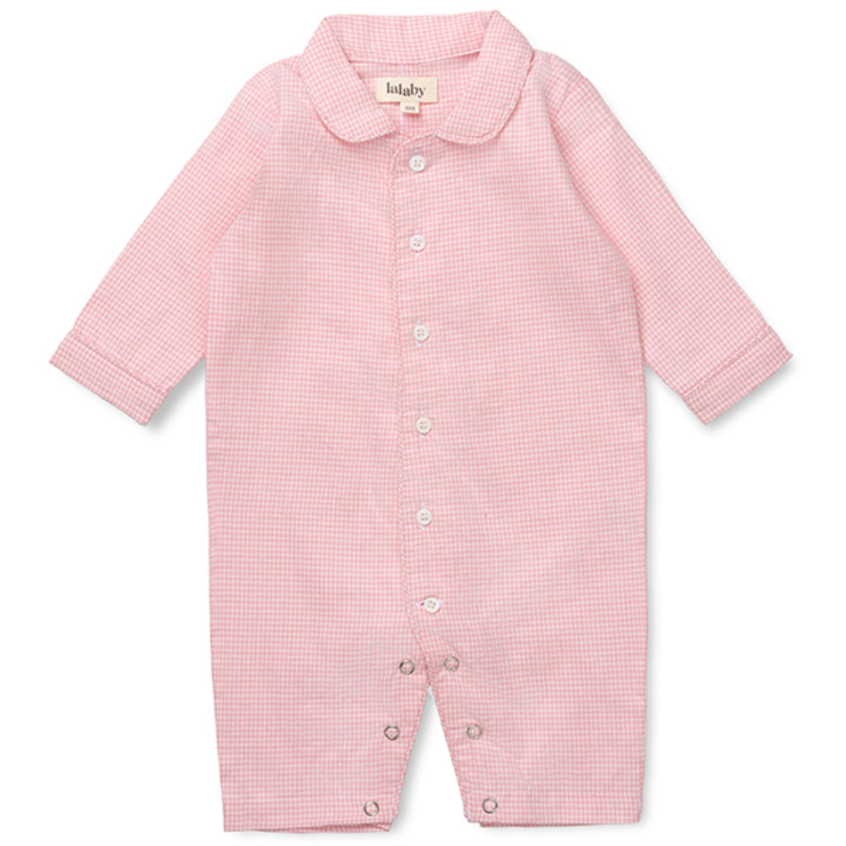 Lalaby Tiny Check Pink Classic Pj Suit