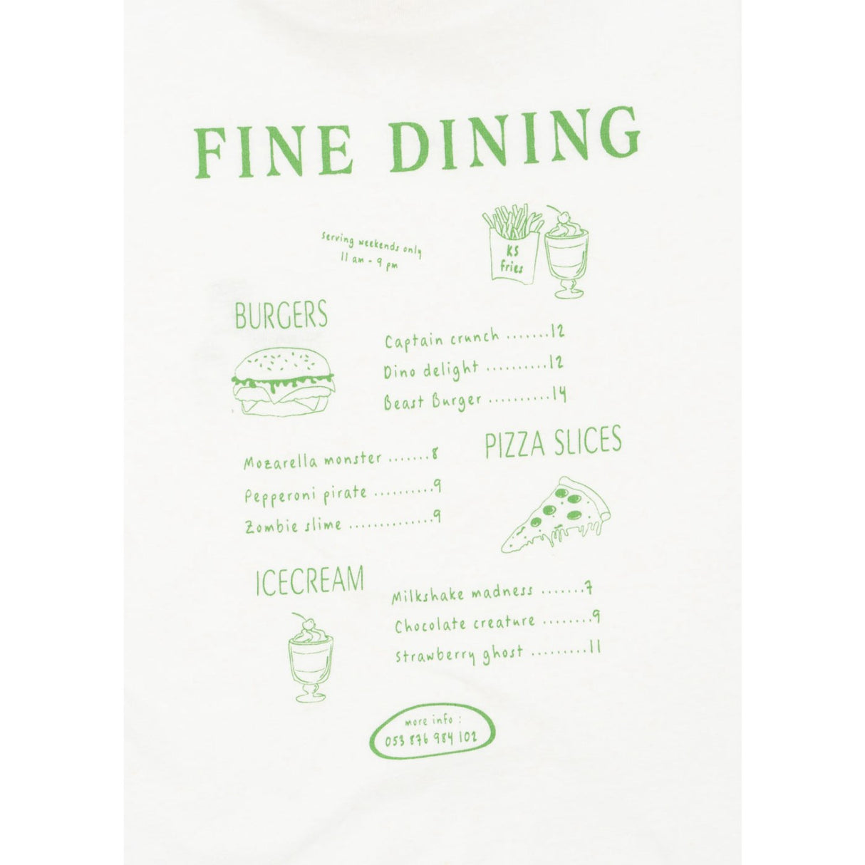 Konges Sløjd Off White/Fine Dining Era Tee Ocs