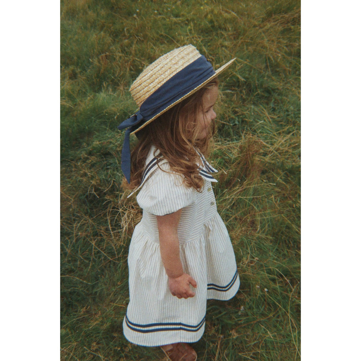 Konges Sløjd Bleu Stripe Allie Sailor Dress Gots