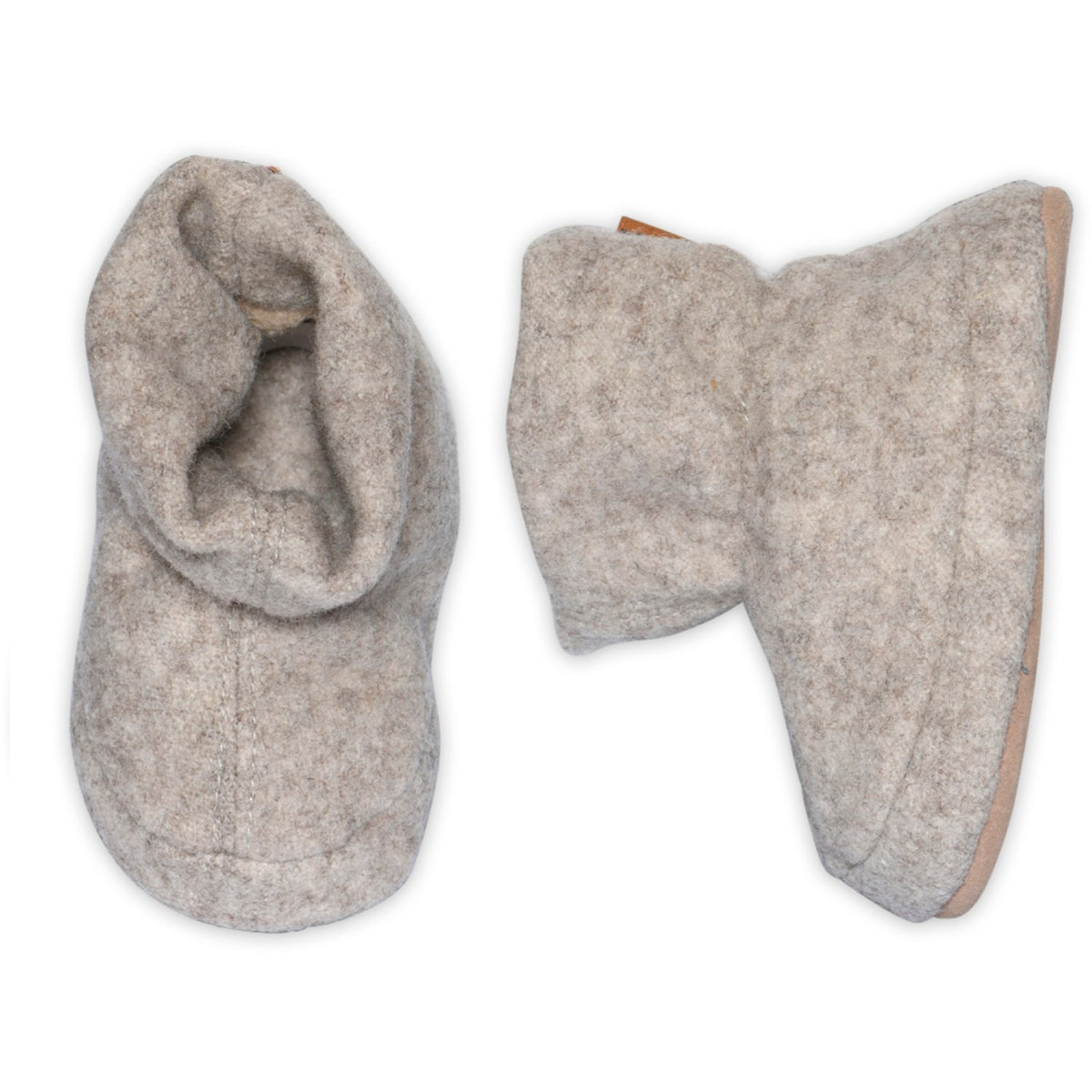 MELTON Beige Melange Wolly Textile Slippers