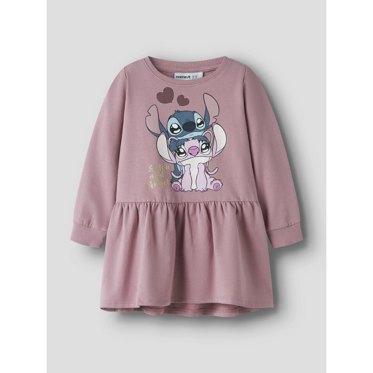 Name It Lilas Nmfansa Stitch Swe Dress Bru Wdi