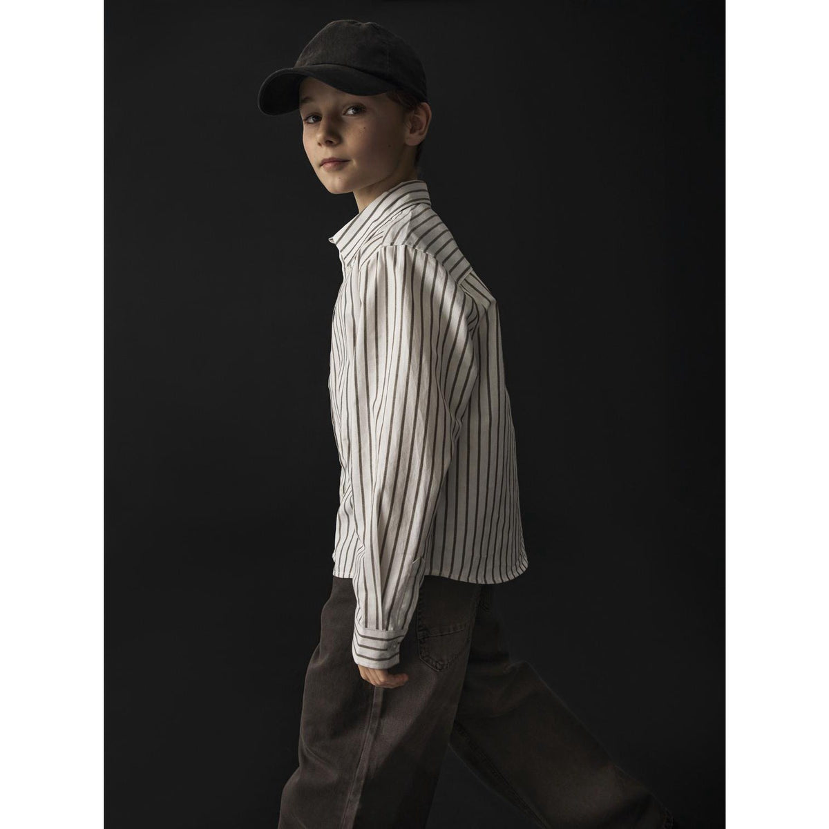 Name It Bright White Nkmralum Ls Nreg Stripe Shirt Box