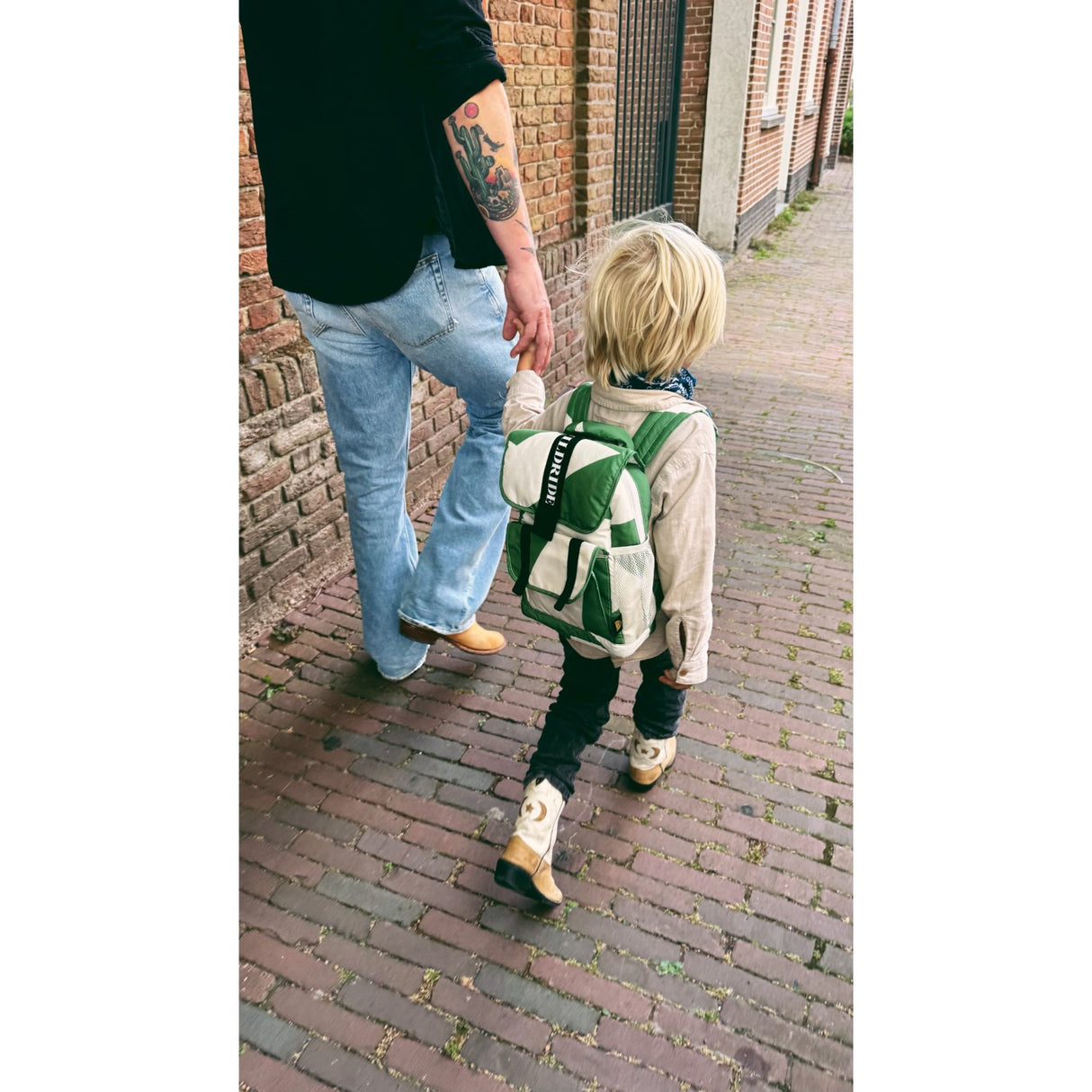 Wildride Backpack Green Graphic Recycled - Kids