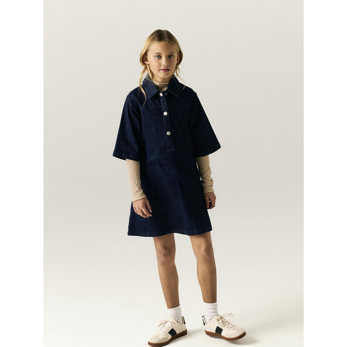 Name It Dark Blue Denim Nkfember 2/4 Dnm Glitter Dress 1208-Lu