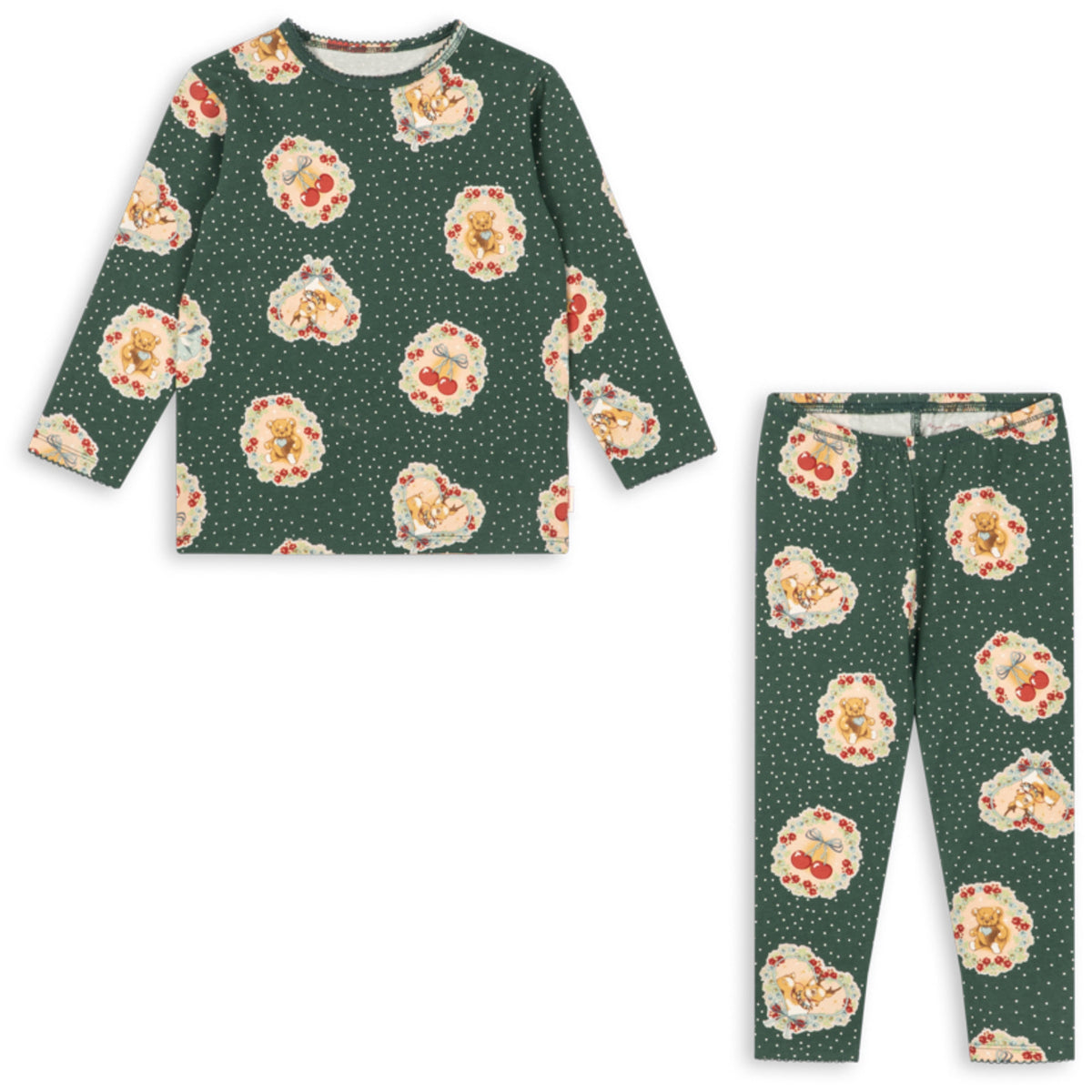 Konges Sløjd Deer Diary Green Basic Blouse/Pants Set Gots