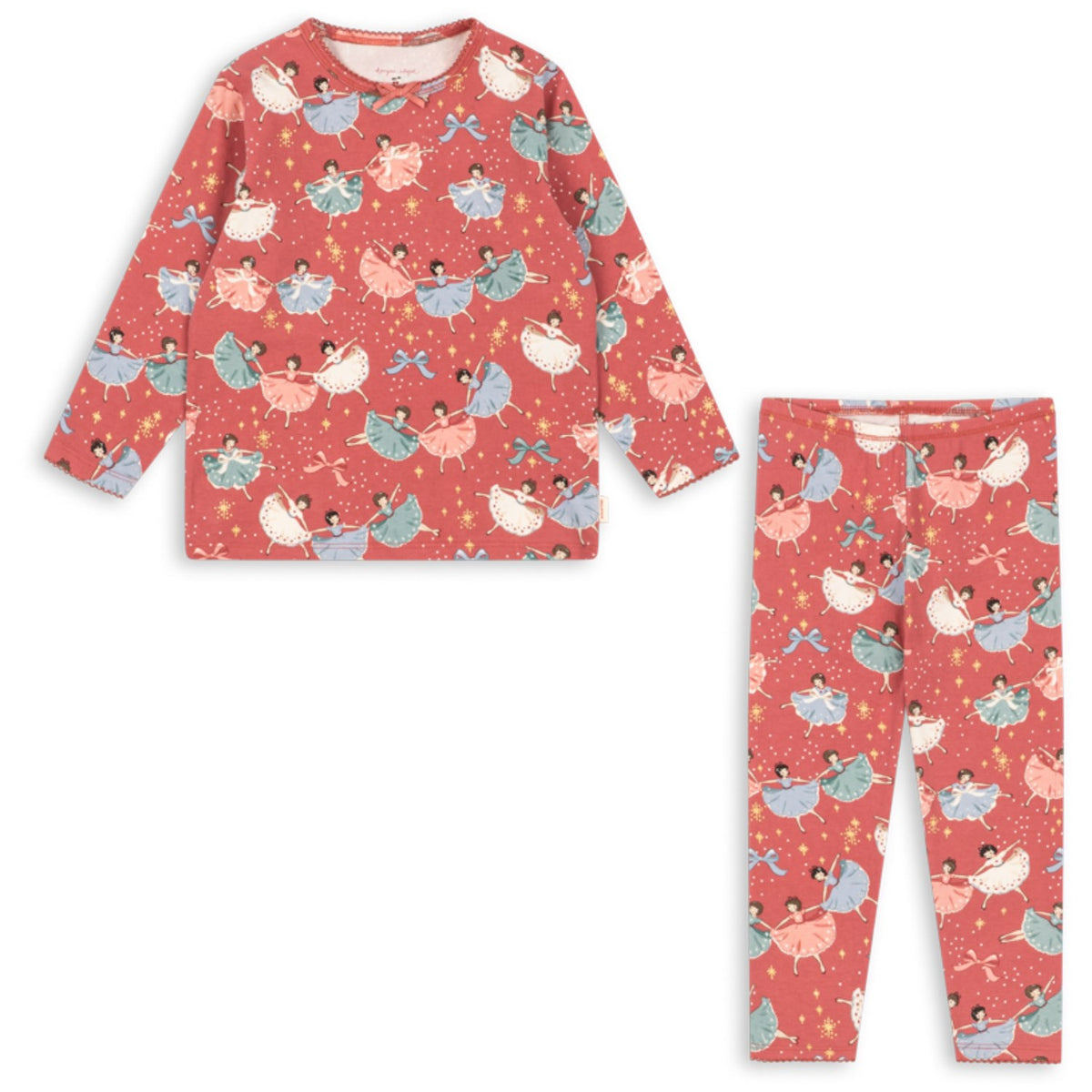 Konges Sløjd Bow Ballerina Blush Basic Blouse/Pants Set Gots
