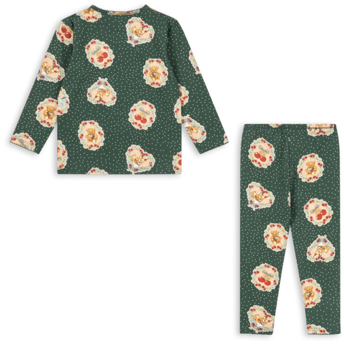 Konges Sløjd Deer Diary Green Basic Blouse/Pants Set Gots