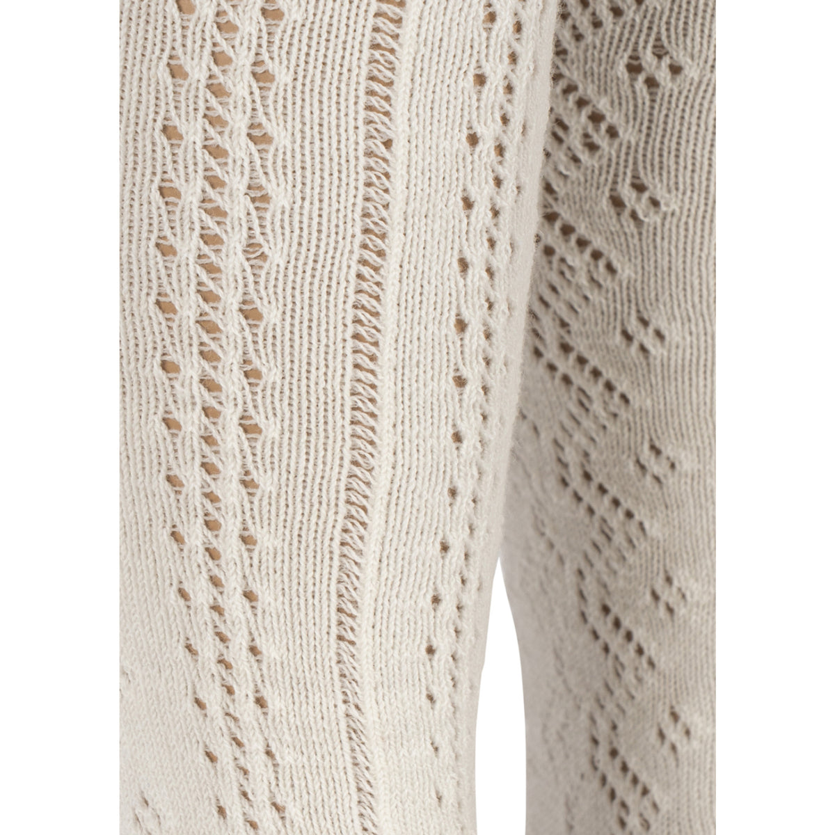 Konges Sløjd Off White Wool Pointelle Tights
