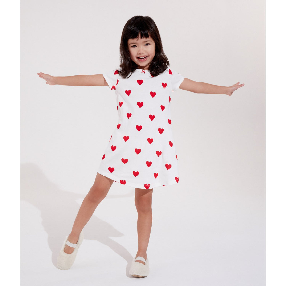 Petit Bateau MARSHMALLOW/TERKUIT Short Sleeves Dress
