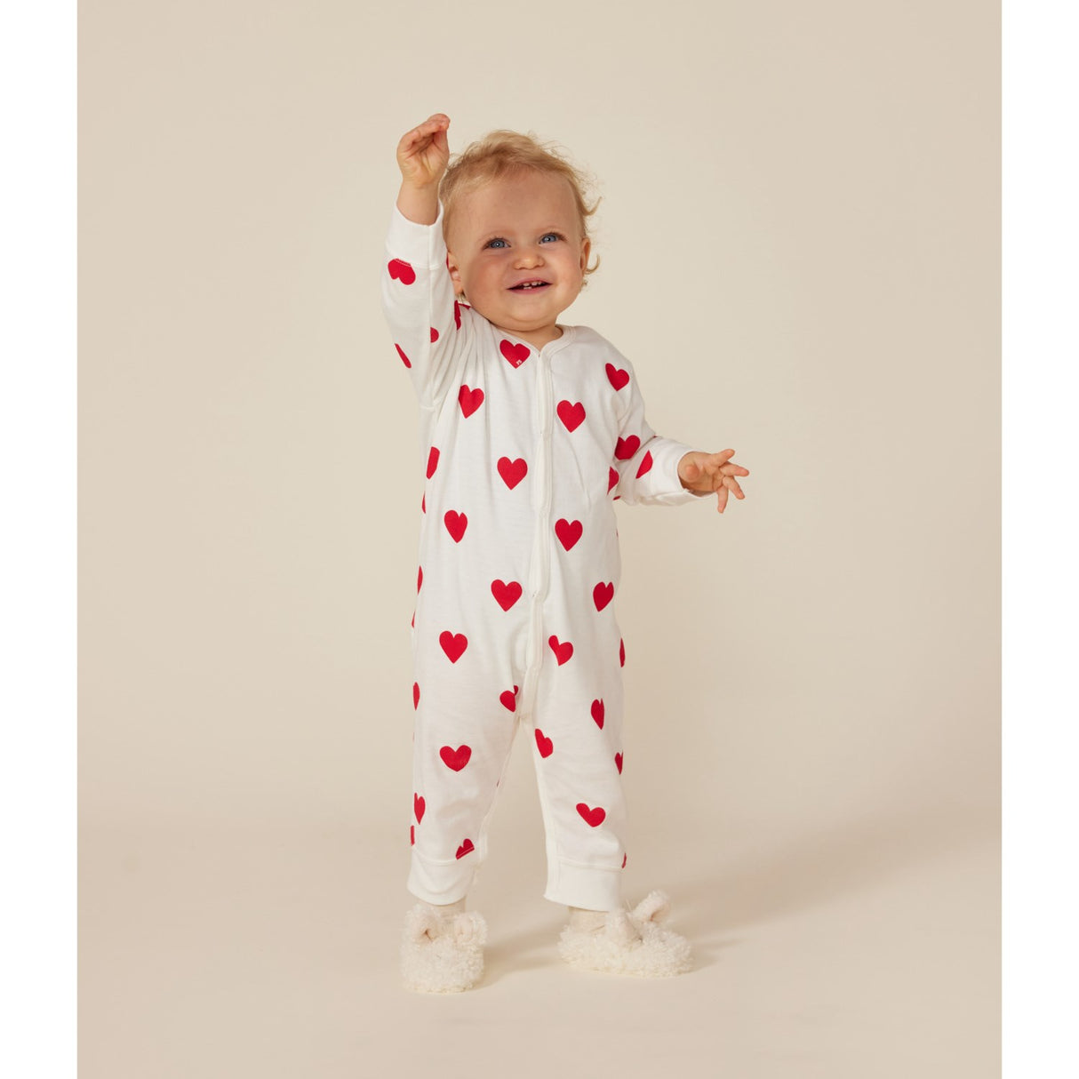 Petit Bateau Hearts Sleepsuit
