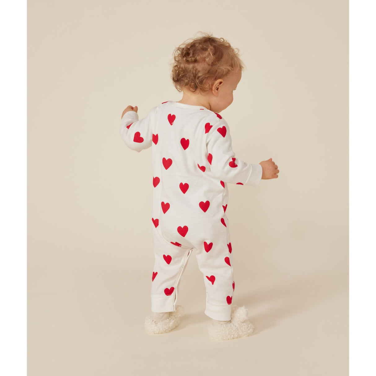Petit Bateau Hearts Sleepsuit