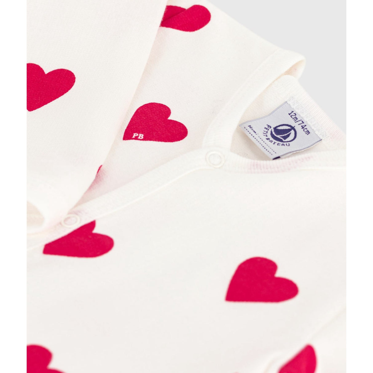 Petit Bateau Hearts Sleepsuit