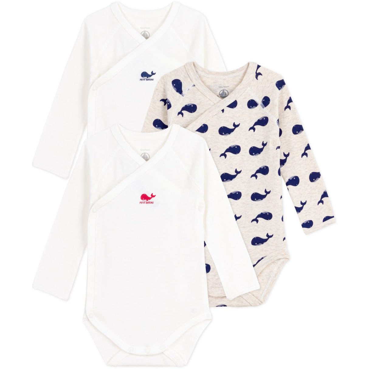 Petit Bateau Variante 1 Long Sleeve Bodysuit