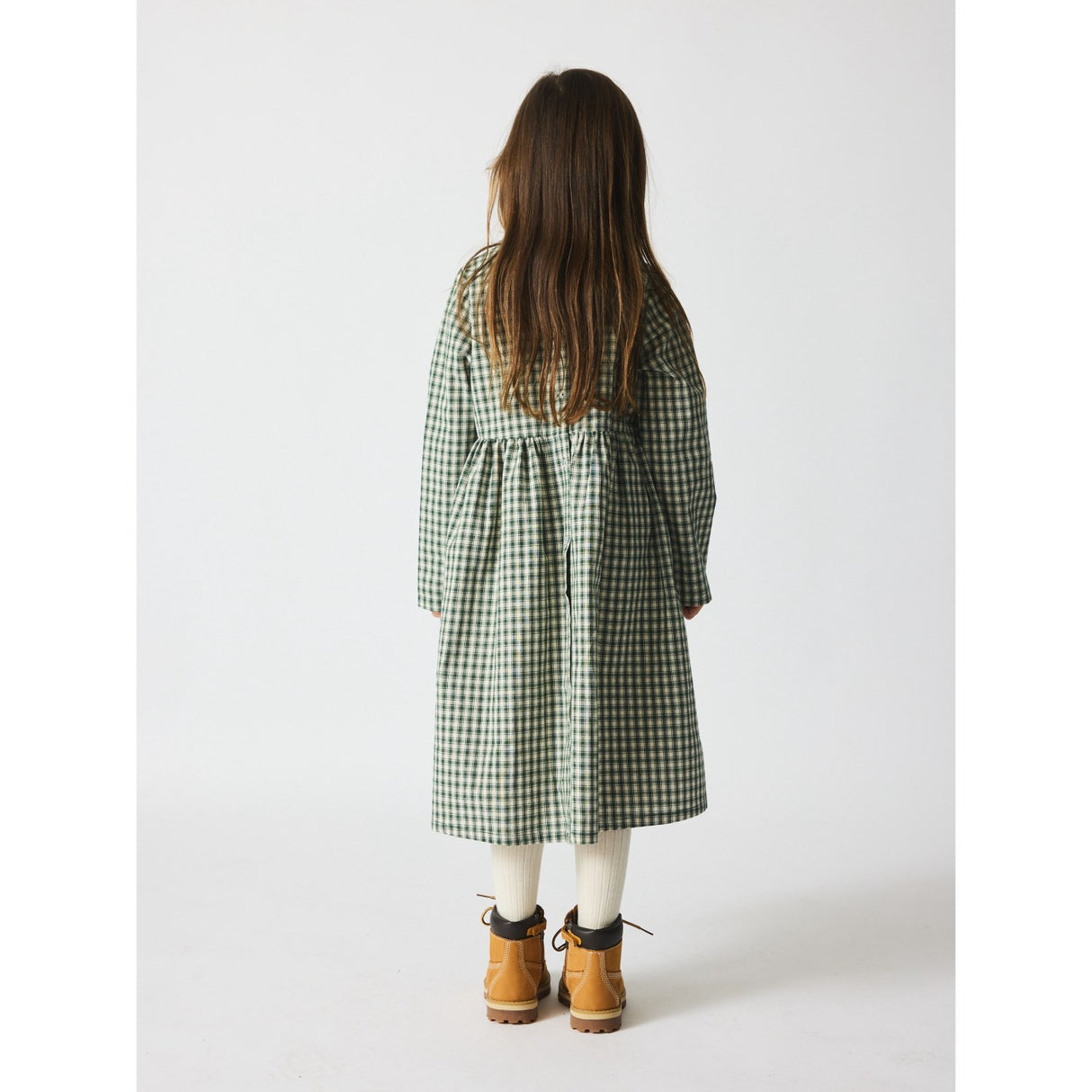 brunobruno nation Myrtle Green Check Vita Check Dress