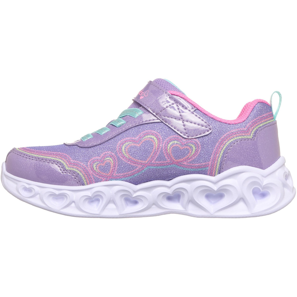 Skechers Purple Heart Lights - Bubble Love