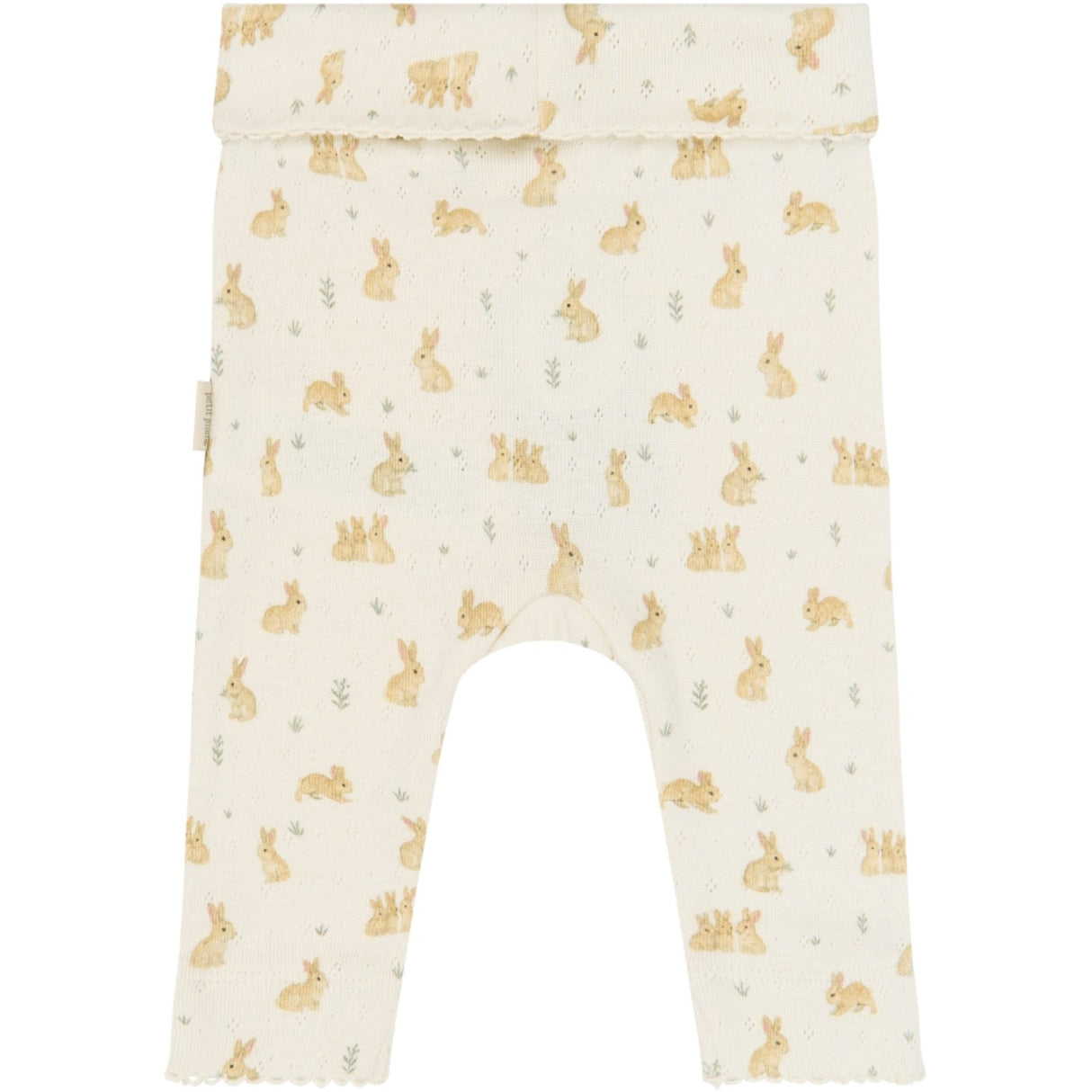 Petit Piao Eggnog Rabbit Aop Ppdio High Waist Leggings Pointelle Nb