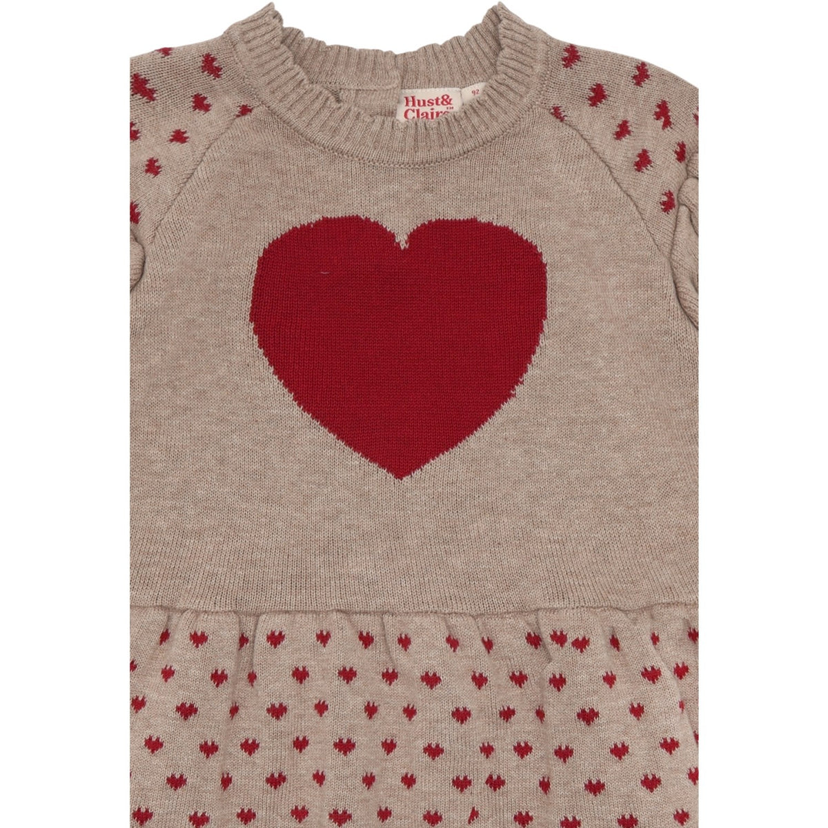 Hust & Claire Biscuit Knit Dress Hearts