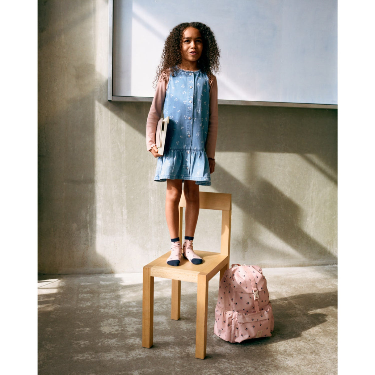 LIEWOOD Cherry Heart Sandy / Denim Sybilla Light Denim Dress