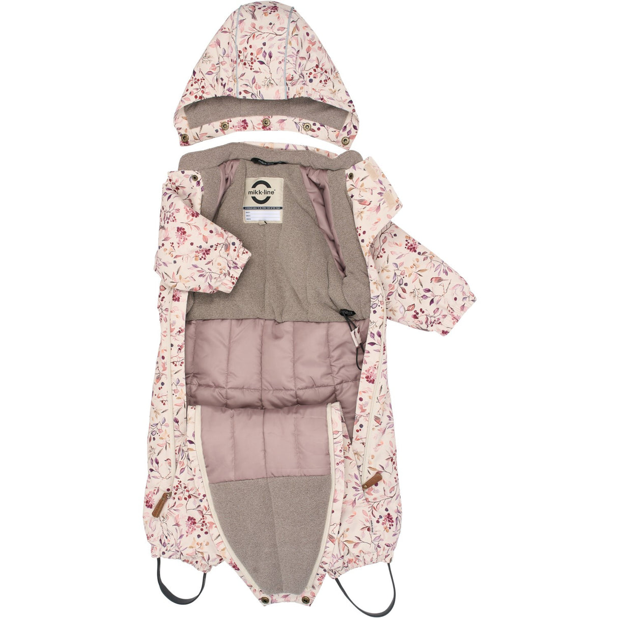 Mikk-Line Berries & Birds AOP Polyester Baby Suit - AOP