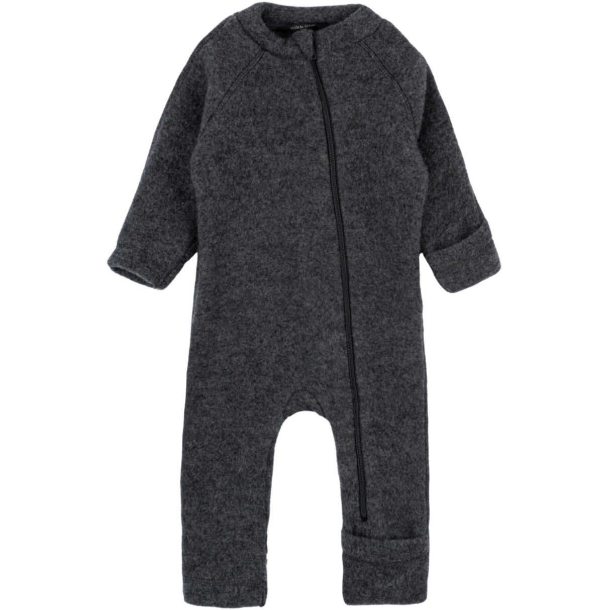 Mikk-Line Wool Baby Suit Anthracite Melange