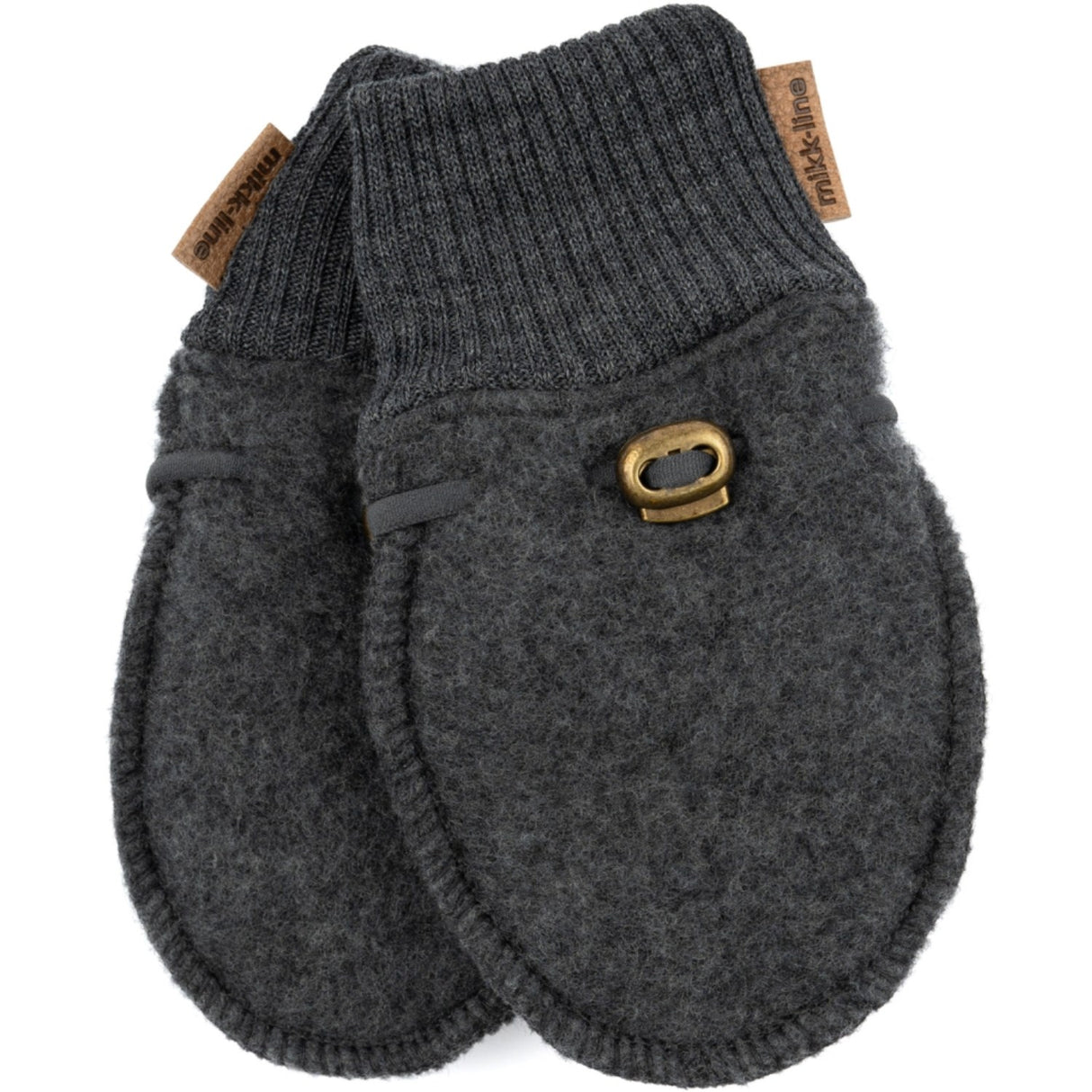 Mikk-Line Wool Mittens Anthracite Melange
