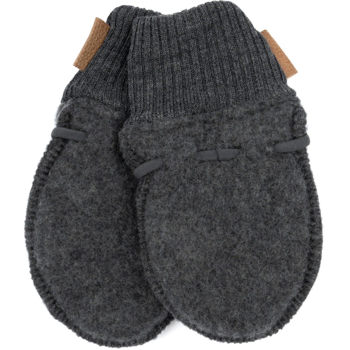 Mikk-Line Wool Mittens Anthracite Melange