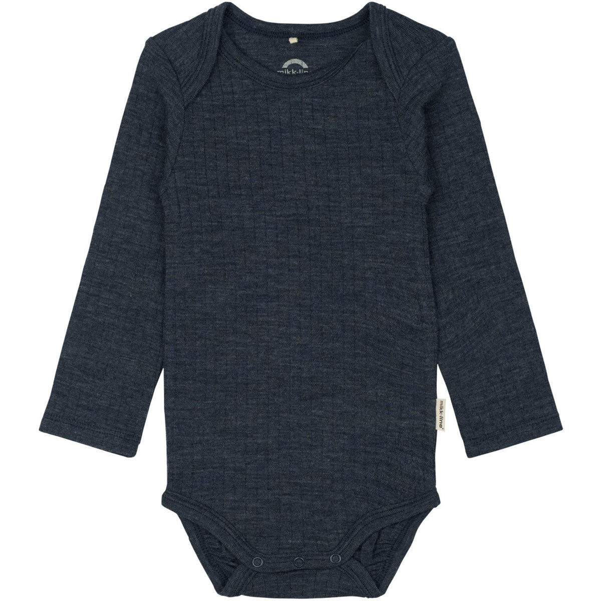 Mikk-Line Melange Blue Nights Merino Wool Ls Body