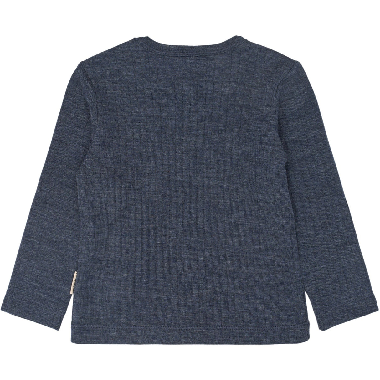 Mikk-Line Melange Blue Nights Merino Wool Ls Top