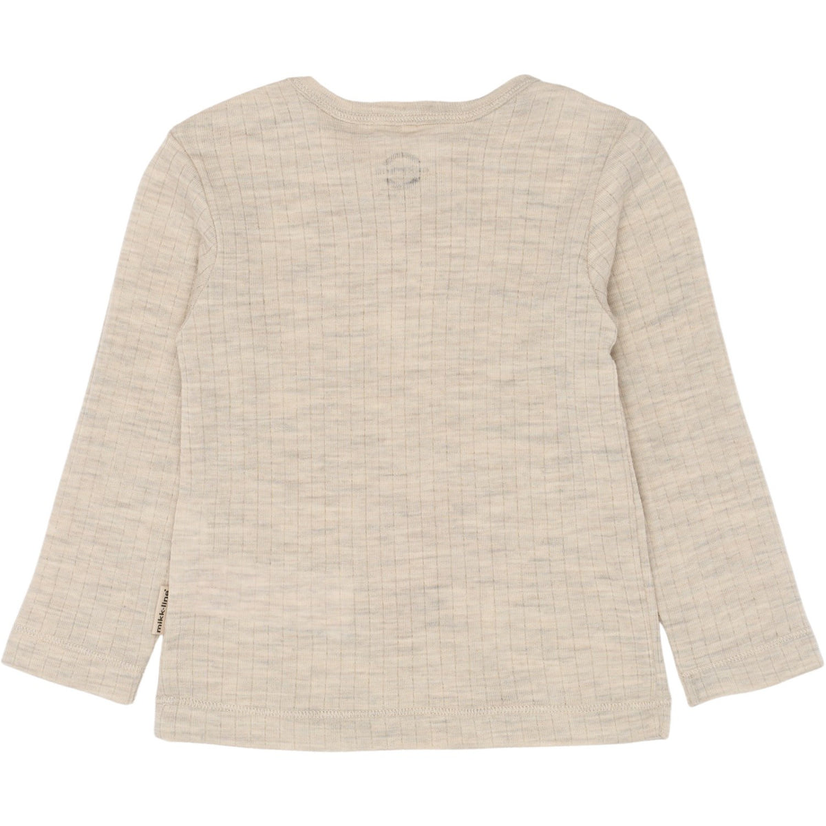 Mikk-Line Melange Offwhite Merino Wool Ls Top