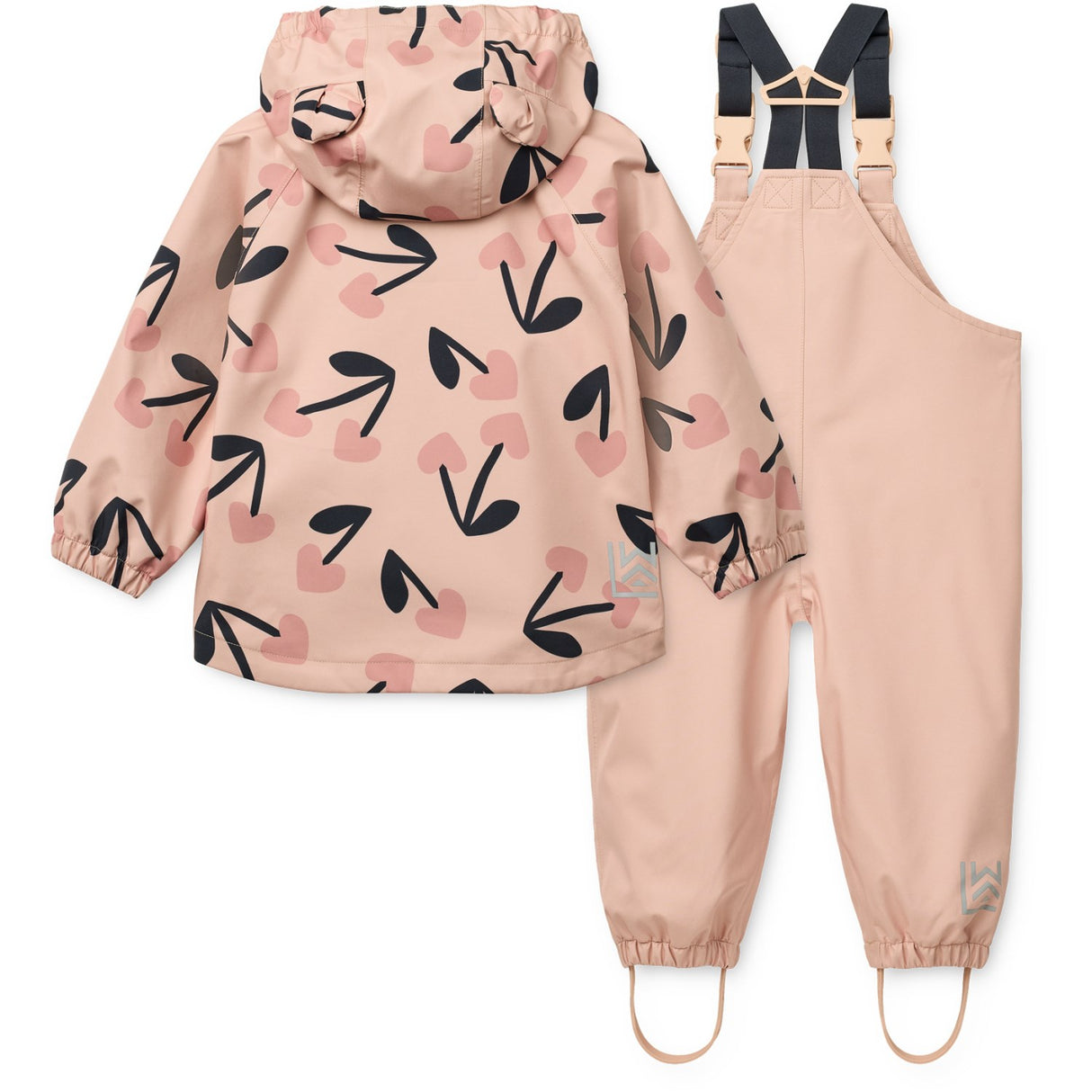 LIEWOOD Mega Cherry Heart/ Rosey Mix Manu Rainwear Set