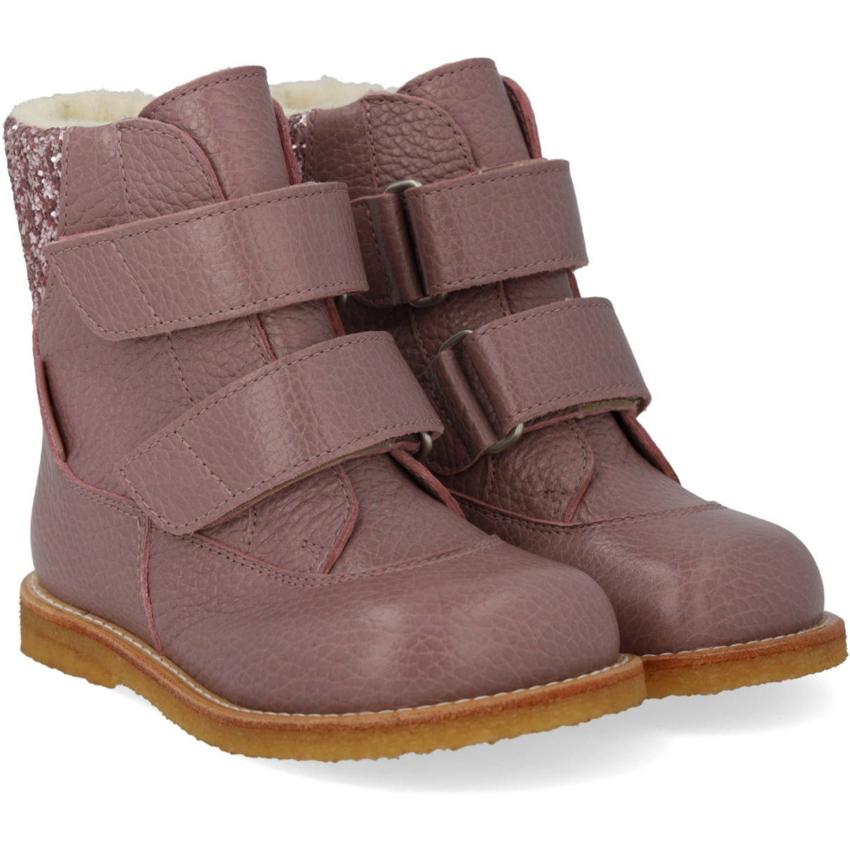Angulus Faded Rose/Blossom Glitter Tex-Støvle With Glitter Og Velcro