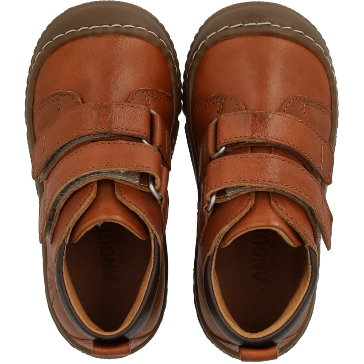Angulus Cognac/Dark Brown Velcro Boot With Forstærket Tå