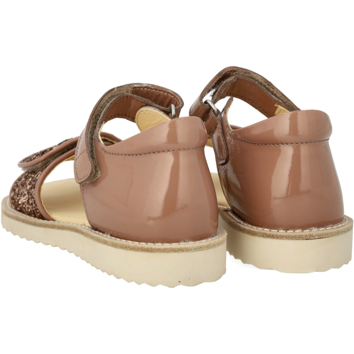 Angulus Clay/Clay Glitter Sandal With Funklende Glitterdetalje