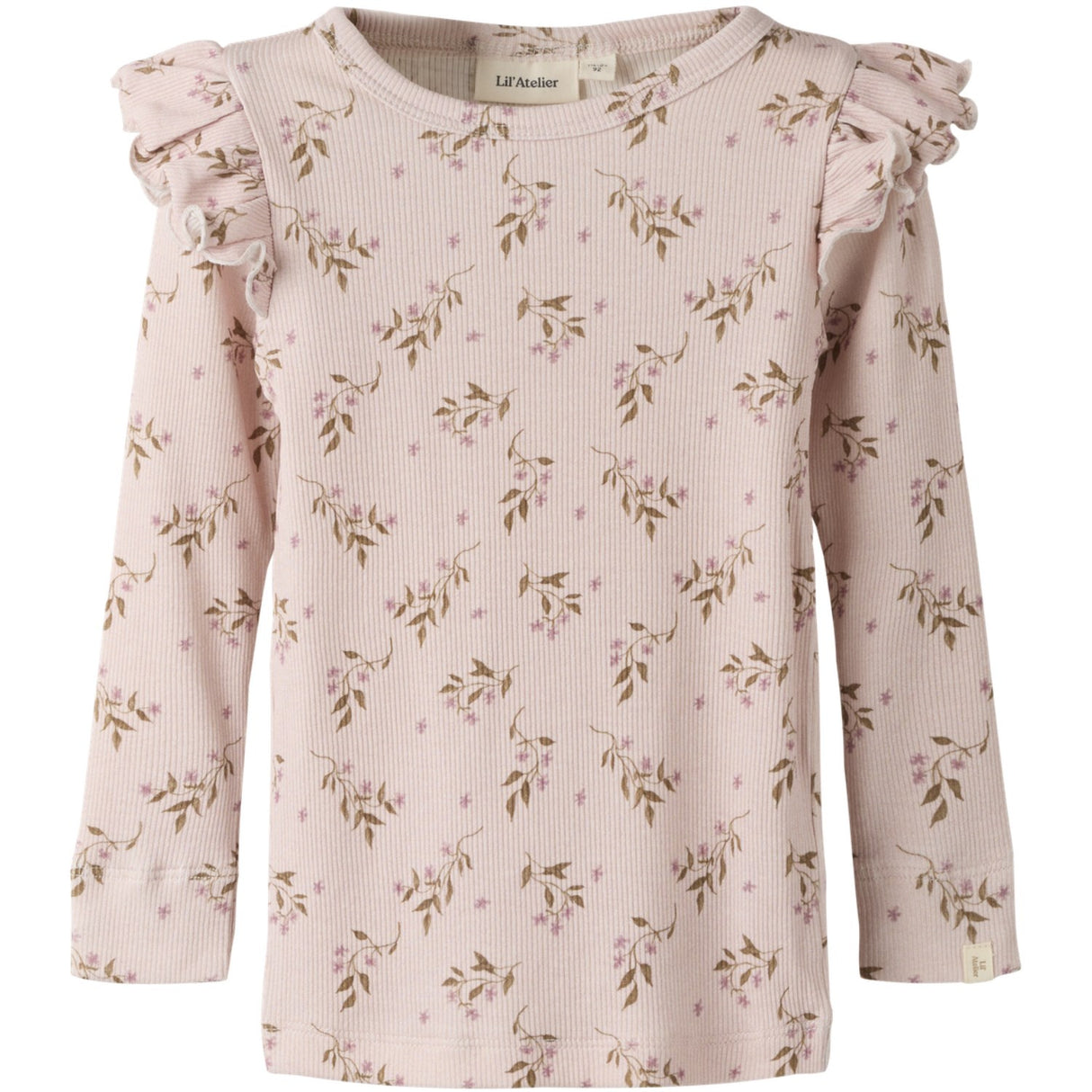 Lil'Atelier Hushed Violet Flowers Nmfgavo Eko Ls Slim Top Lil Noos