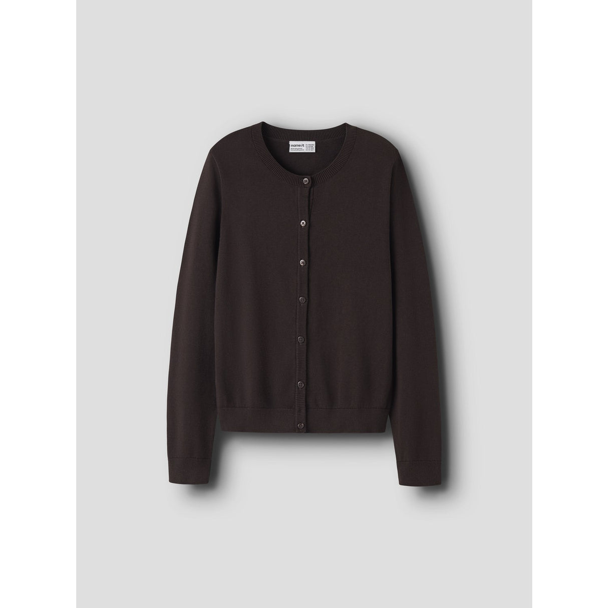 Name It Chocolate Plum Nkfvalane Ls Knit Card Noos
