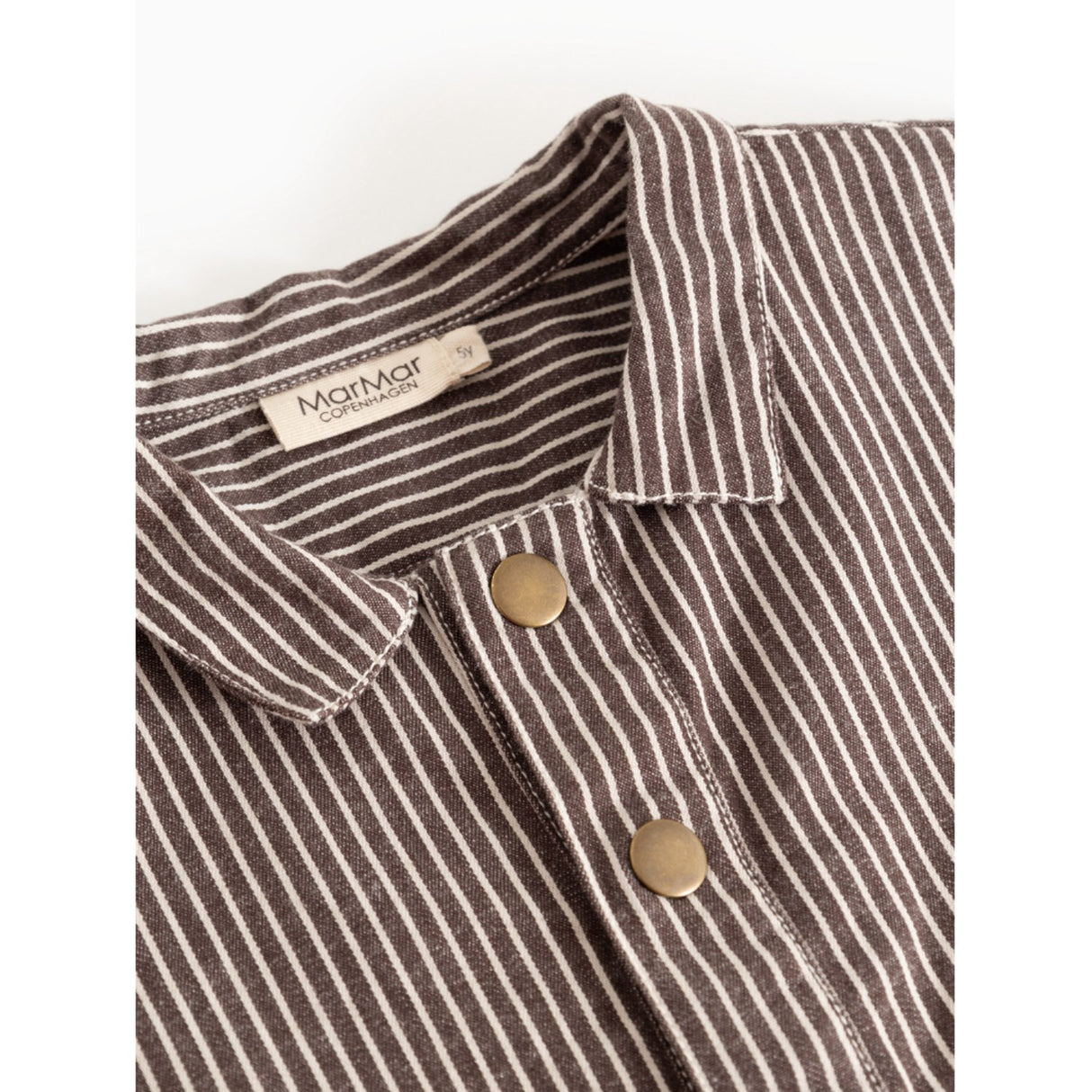 MarMar Soft Denim Dark Brownie Stripe Tovan Shirt