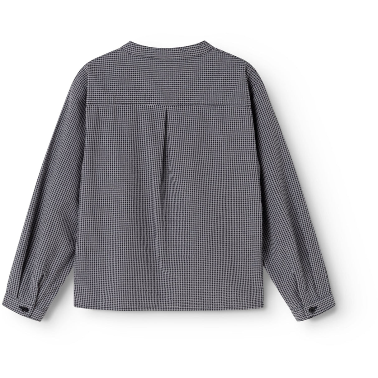 MarMar Cotton Seersucker Pigeon Blue Check Tokyo Shirt
