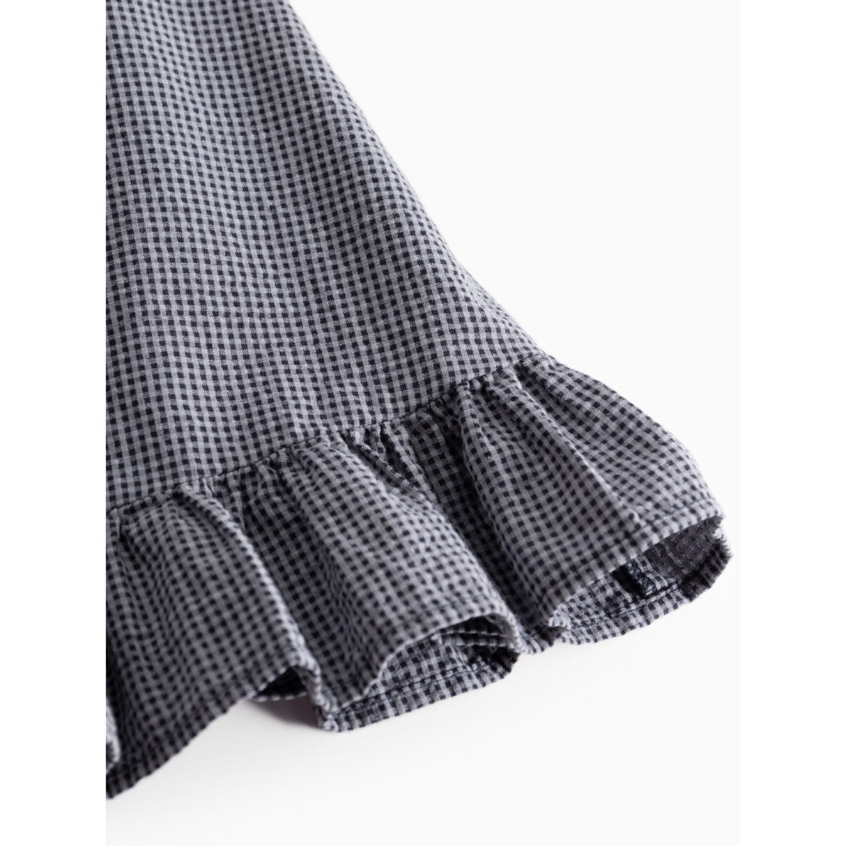 MarMar Cotton Seersucker Pigeon Blue Check Dalina Dress