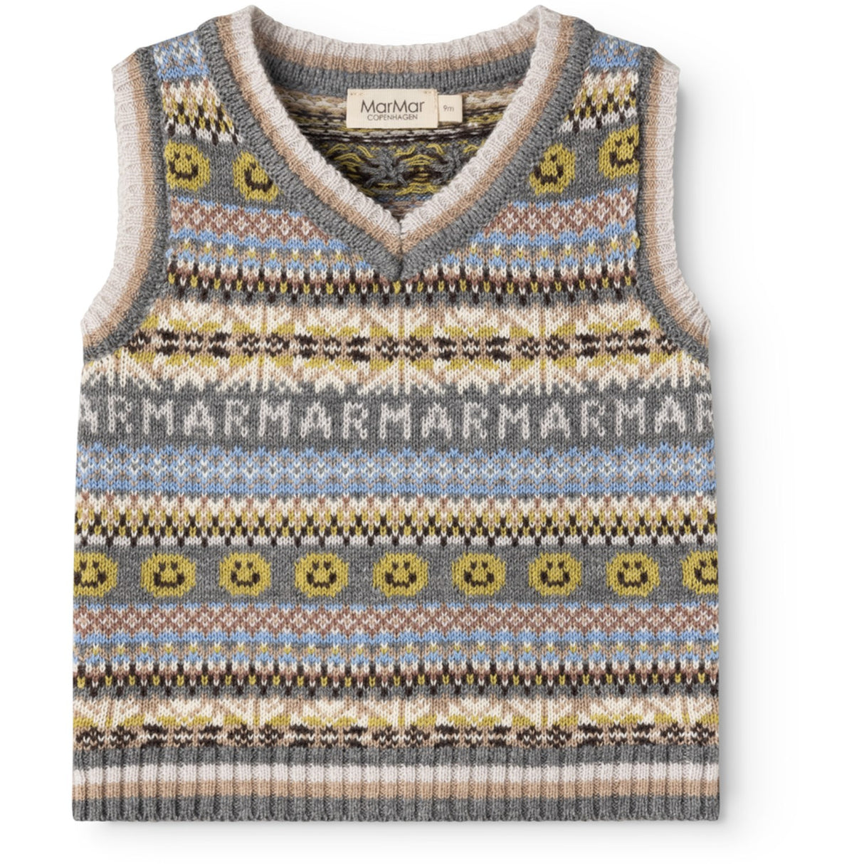 MarMar Light Cotton Wool Fair Isle Fair Isle Taj B Knitted Vest